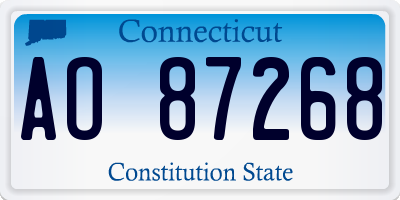 CT license plate AO87268
