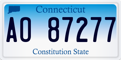 CT license plate AO87277