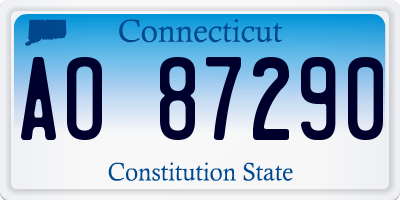 CT license plate AO87290