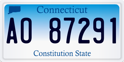 CT license plate AO87291