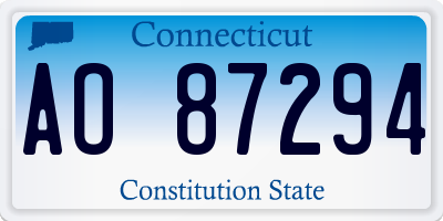 CT license plate AO87294