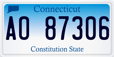 CT license plate AO87306