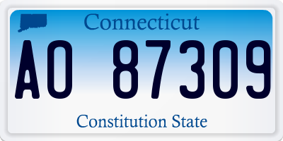 CT license plate AO87309