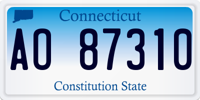 CT license plate AO87310