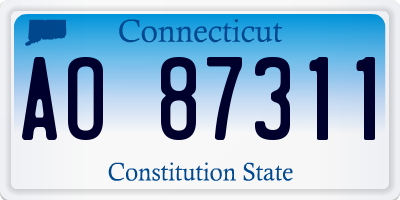 CT license plate AO87311