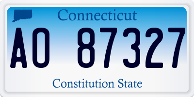 CT license plate AO87327