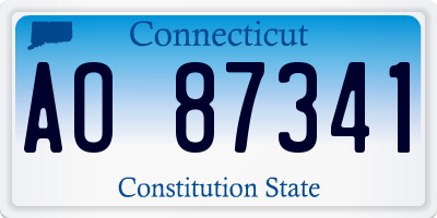 CT license plate AO87341