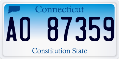 CT license plate AO87359