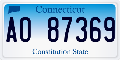 CT license plate AO87369