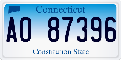 CT license plate AO87396