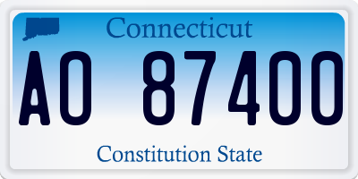 CT license plate AO87400