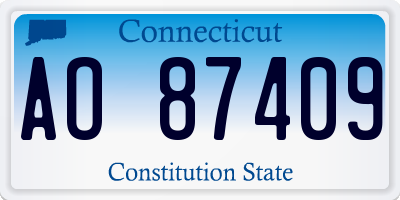 CT license plate AO87409