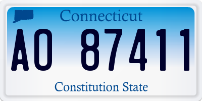 CT license plate AO87411