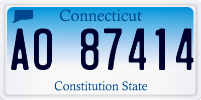 CT license plate AO87414