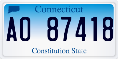 CT license plate AO87418