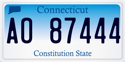 CT license plate AO87444