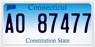CT license plate AO87477
