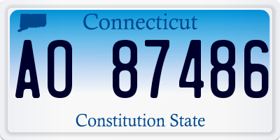 CT license plate AO87486