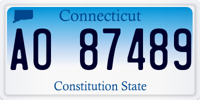 CT license plate AO87489