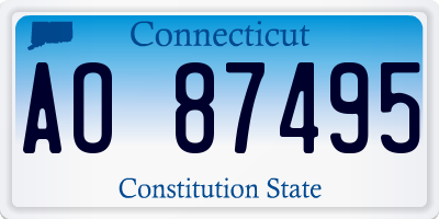CT license plate AO87495