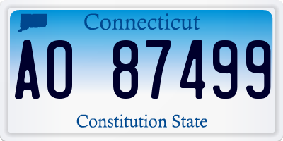 CT license plate AO87499