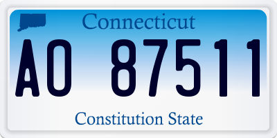 CT license plate AO87511