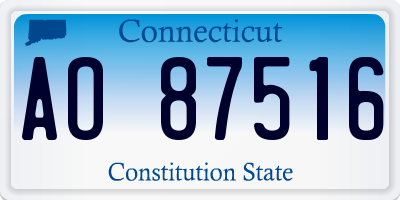 CT license plate AO87516