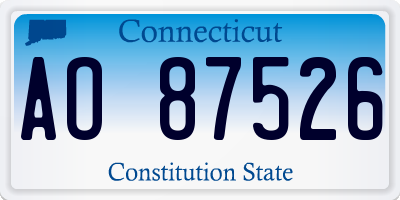 CT license plate AO87526