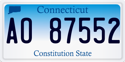 CT license plate AO87552
