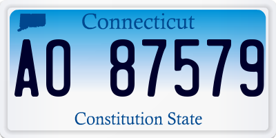 CT license plate AO87579