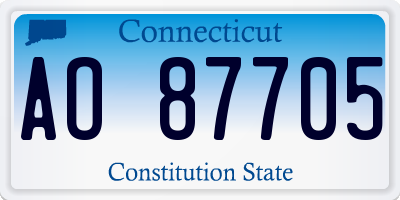 CT license plate AO87705