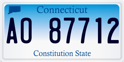 CT license plate AO87712