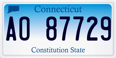 CT license plate AO87729