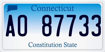 CT license plate AO87733