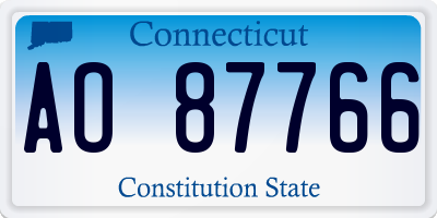 CT license plate AO87766