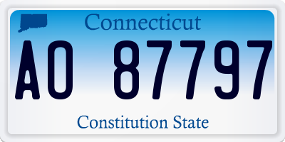 CT license plate AO87797