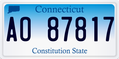 CT license plate AO87817