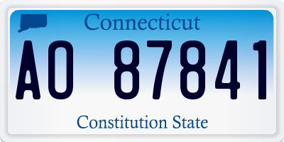 CT license plate AO87841