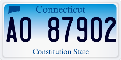 CT license plate AO87902