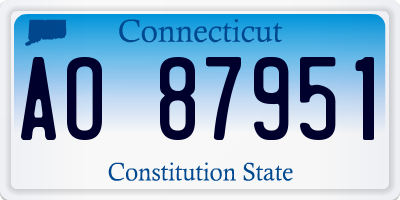 CT license plate AO87951