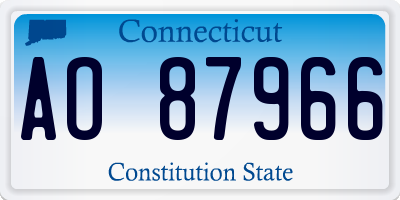 CT license plate AO87966
