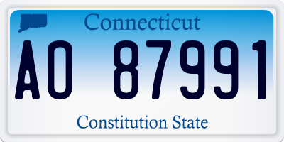 CT license plate AO87991