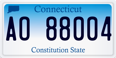 CT license plate AO88004