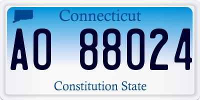CT license plate AO88024