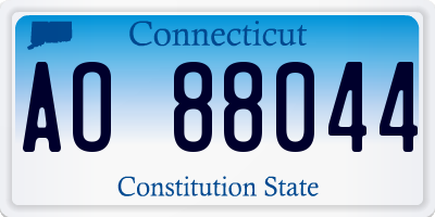 CT license plate AO88044
