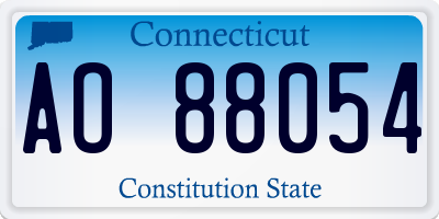 CT license plate AO88054