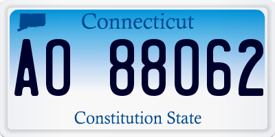 CT license plate AO88062