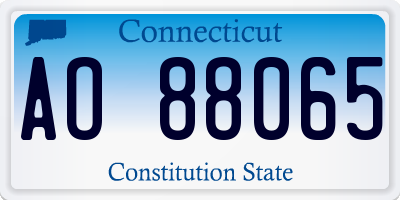CT license plate AO88065