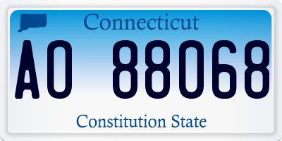 CT license plate AO88068