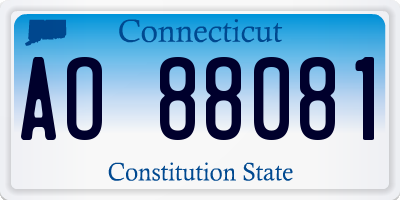 CT license plate AO88081